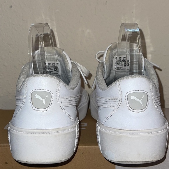 PUMA White SMASH PUMA LEATHER PLATFORM SNEAKERS Sz. 8 - Picture 12 of 17
